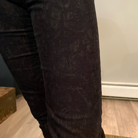 Black Corduroy pants with flower detailing!!! - Picture 4 of 4